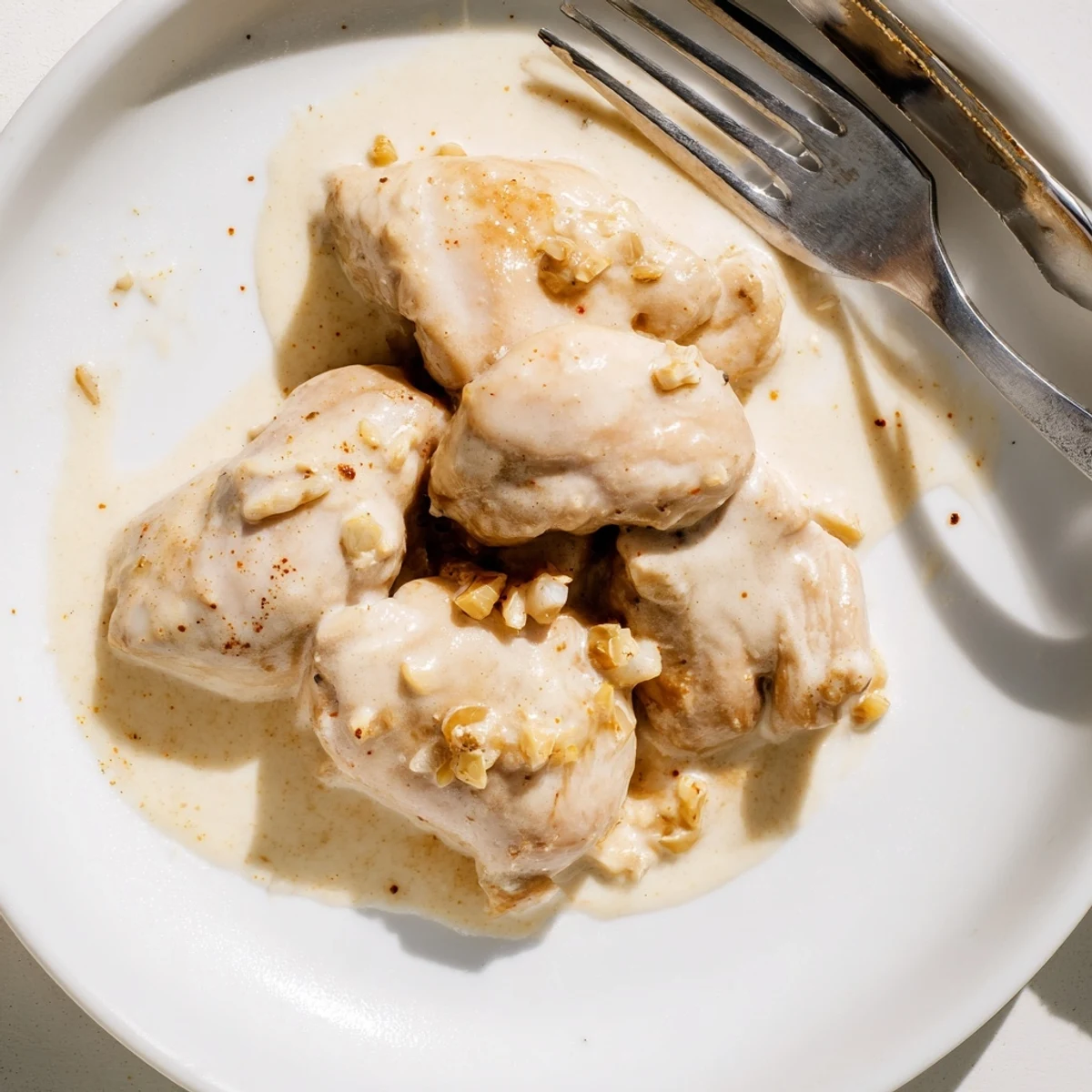 Tender slow-cooked chicken thighs smothered in a luscious brown gravy comfort food dish