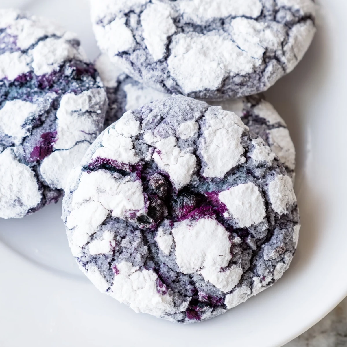 Blueberry Crinkle Cookies