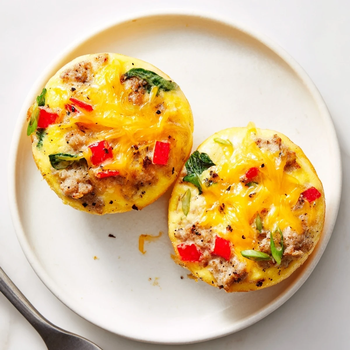 Golden Turkey Sausage Egg Muffins steaming on a tray, savory aroma  
