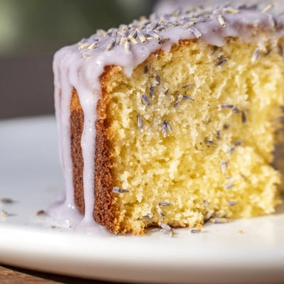Lavender Cake With Lemon Glaze