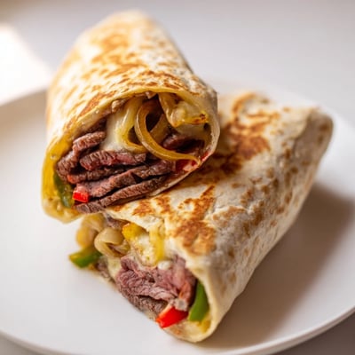Crispy Philly Cheesesteak Grilled Wraps
