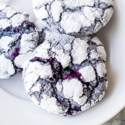 Blueberry Crinkle Cookies