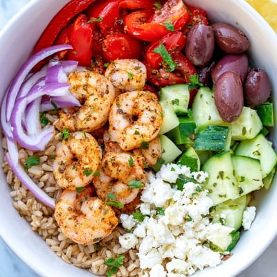 Greek Shrimp Mediterranean Bowl