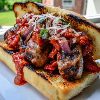 Grilled Sausage Grinders With Tomato